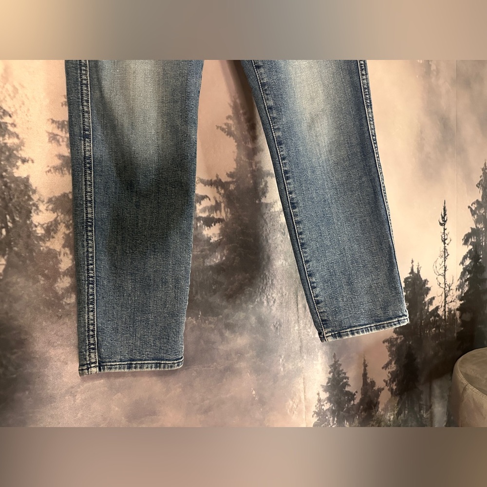 7 FOR ALL MANKIND Alexa Cropped High Waisted Straight Leg Vintage Wash Womens 28 - Picture 9 of 15